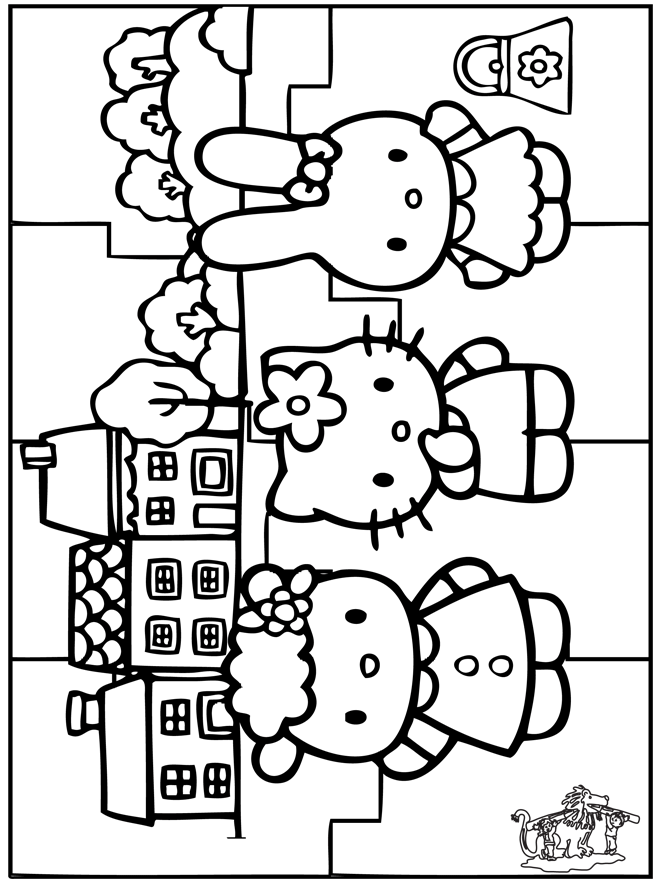 dennenboom achterlijk persoon Articulatie Puzzel Hello Kitty - Puzzel