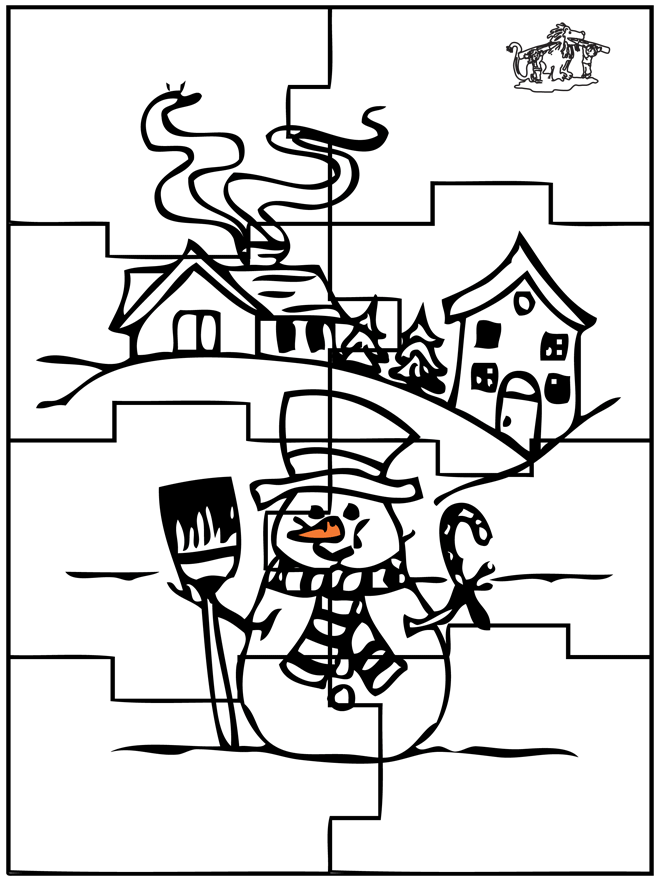 Puzzel sneeuwpop - Puzzel