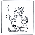 Stripfiguren Kleurplaten - Romeinse soldaat Asterix