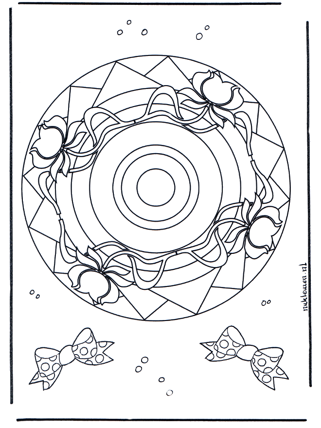 Rozen mandala 1 - Bloemenmandala's