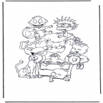 Stripfiguren Kleurplaten - Rugrats kinderen