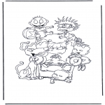 Stripfiguren Kleurplaten - Rugrats kinderen