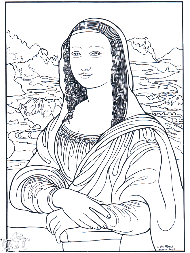 Schilder da Vinci - Kunst kleurplaten