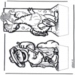 Knutselen Prikkaarten - Sesamstraat Prikplaat