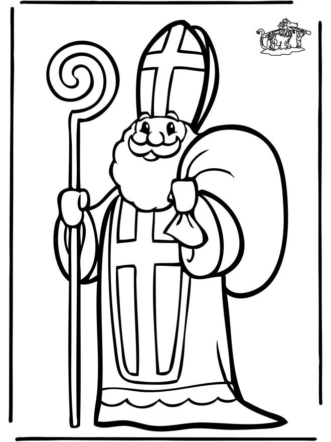 Sinterklaas 4 - Kleurplaten Sint