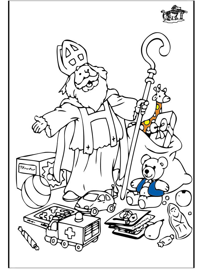 Sinterklaas 55 - Kleurplaten Sint
