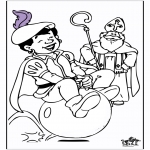 Knutselen Prikkaarten - Sinterklaas kleurplaat 2