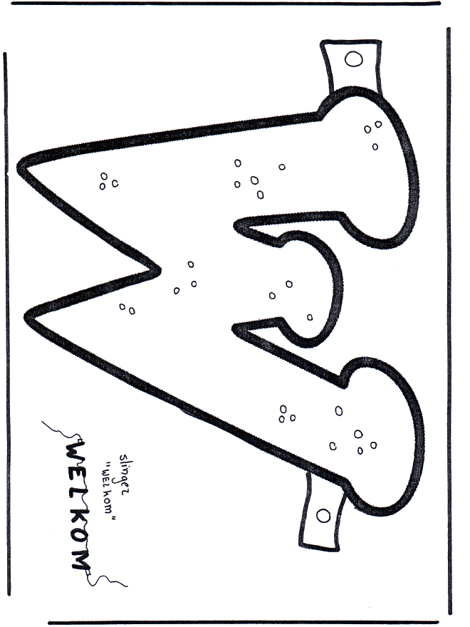 Slinger welkom W - Knutselen bouwplaten