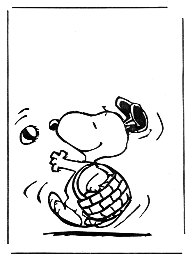 Snoopy 1 - Kleurplaat Snoopy