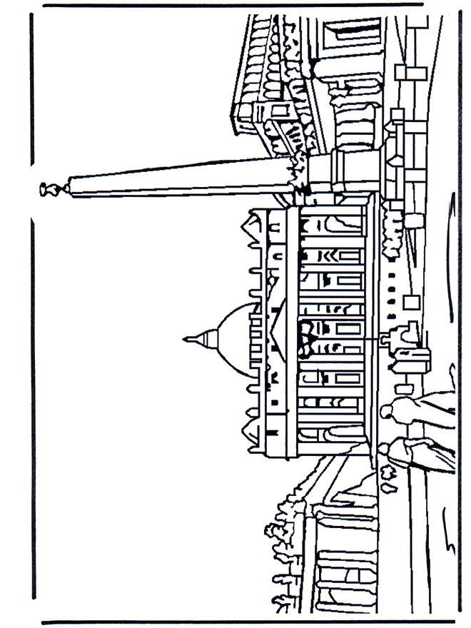 St. Pietersplein - Kleurplaten vakantie