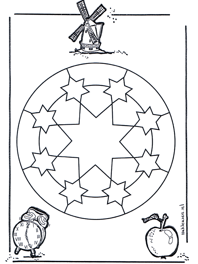 Sterrenmandala - Kindermandala's