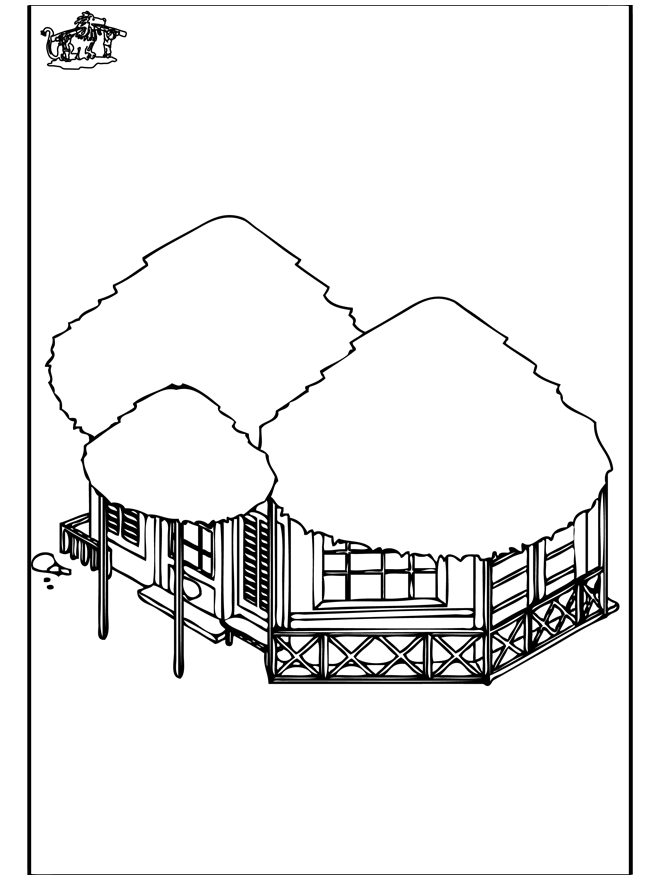 Strandhuis - Kleurplaten zomer