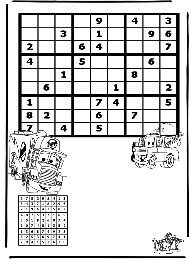 Sudoku Cars - Puzzel