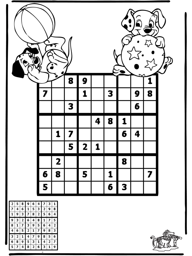 Sudoku Dalmatiers - Puzzel