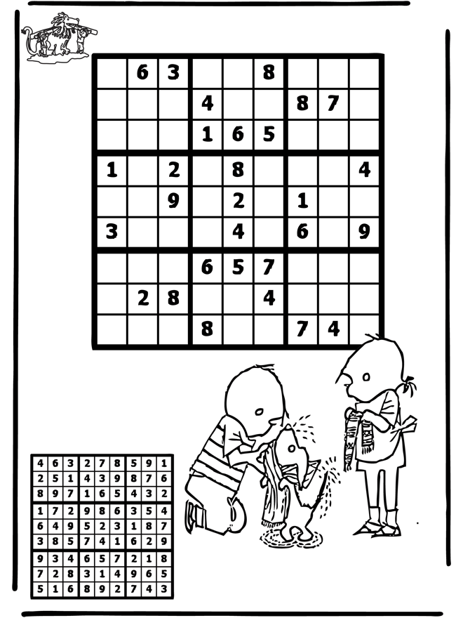 Sudoku Jip en Janneke - Puzzel