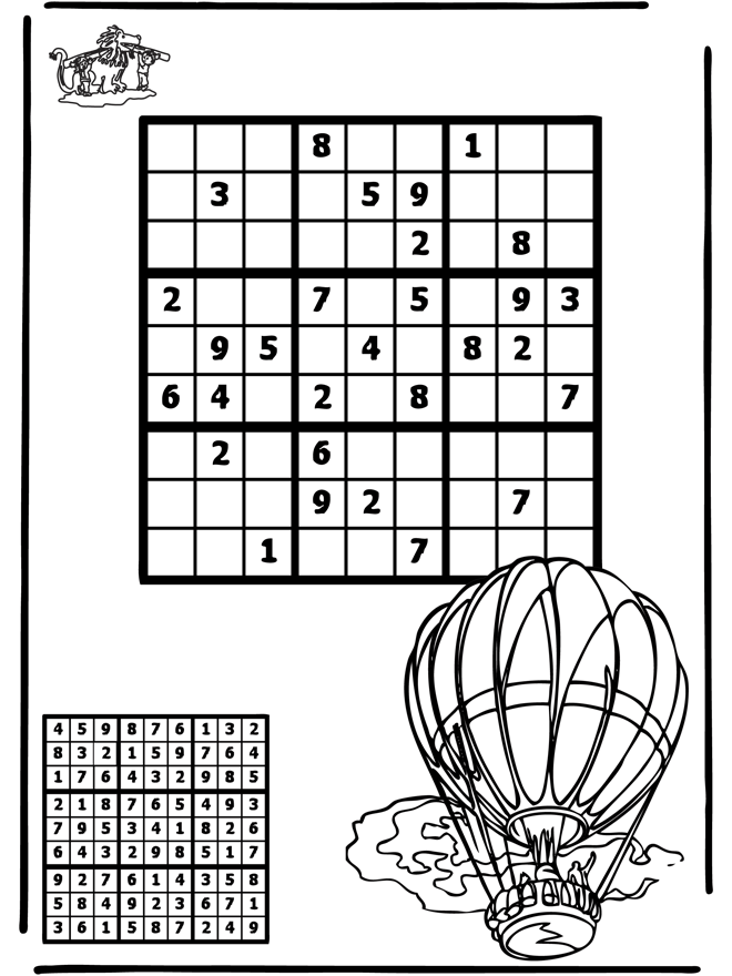 Sudoku Luchtballon - Puzzel