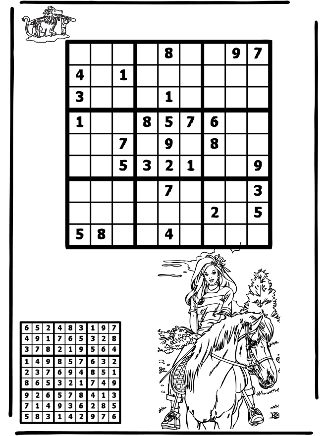 Sudoku Paardrijden - Puzzel