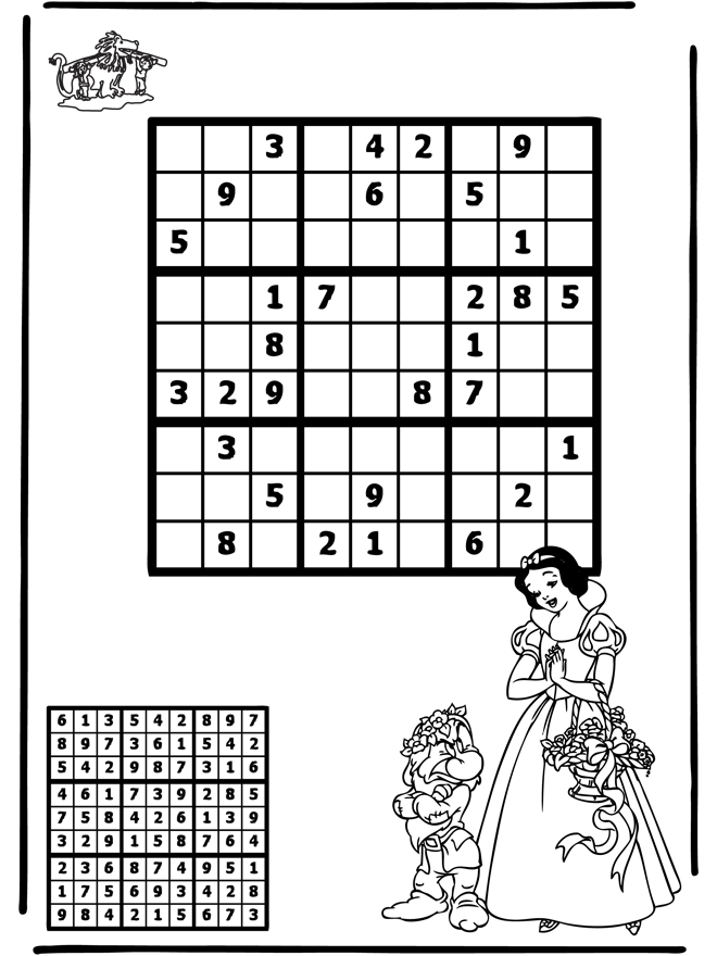 Sudoku Sneeuwwitje - Puzzel