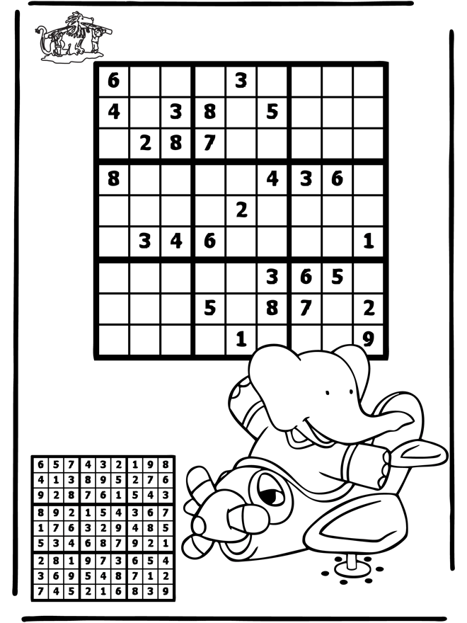 Sudoku Vliegtuig - Puzzel