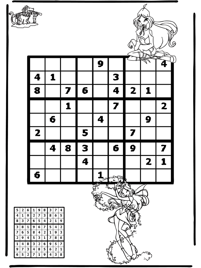 Sudoku Winx - Puzzel