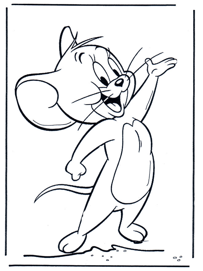Tom en Jerry 2 - Kleurplaat Tom en Jerry