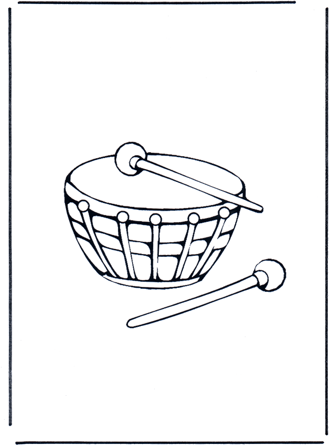 Trommel - Kleurplaten muziek