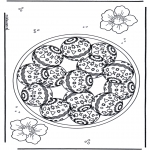 Mandala Kleurplaten - versierde bollen mandala