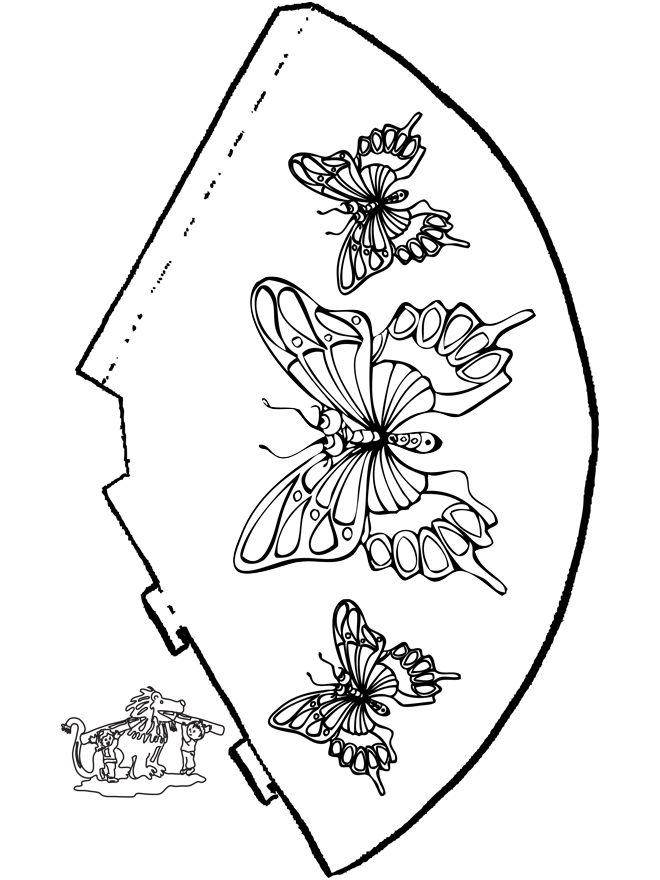 Vlinder hoedje 2 - Knutselen hoedjes
