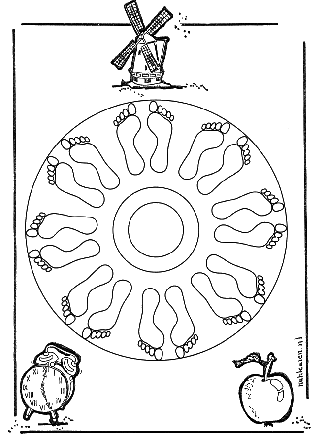 Voetenmandala - Kindermandala's