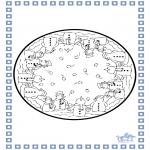 Kleurplaten Winter - Winter mandala 5