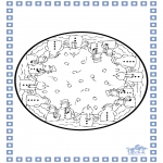 Kleurplaten Winter - Winter mandala 5