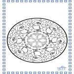 Kleurplaten Winter - Winter mandala