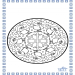 Kleurplaten Winter - Winter mandala