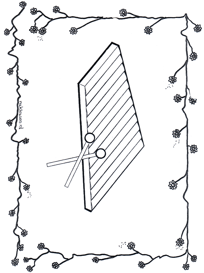 Xylofoon - Kleurplaten muziek