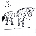 Kleurplaten Dieren - Zebra