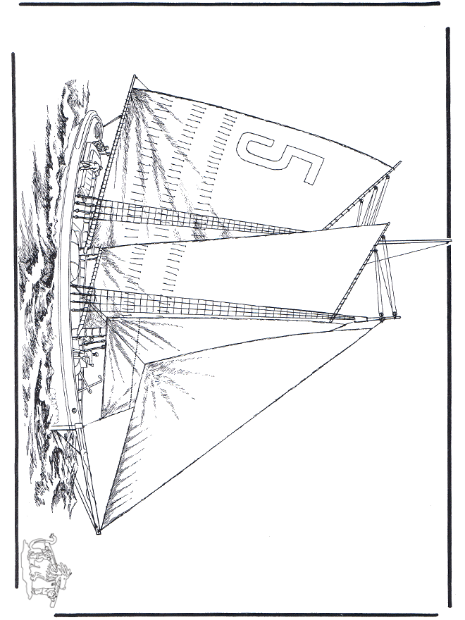 Zeilschip 5 - Kleurplaten schepen