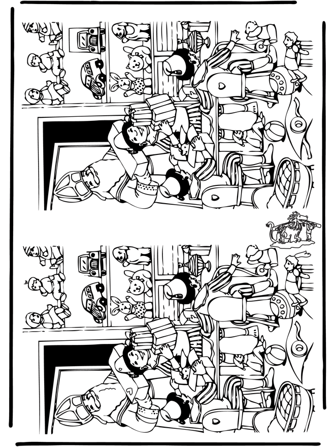 Zoek 10 verschillen Sint 3 - Knutselen Sint