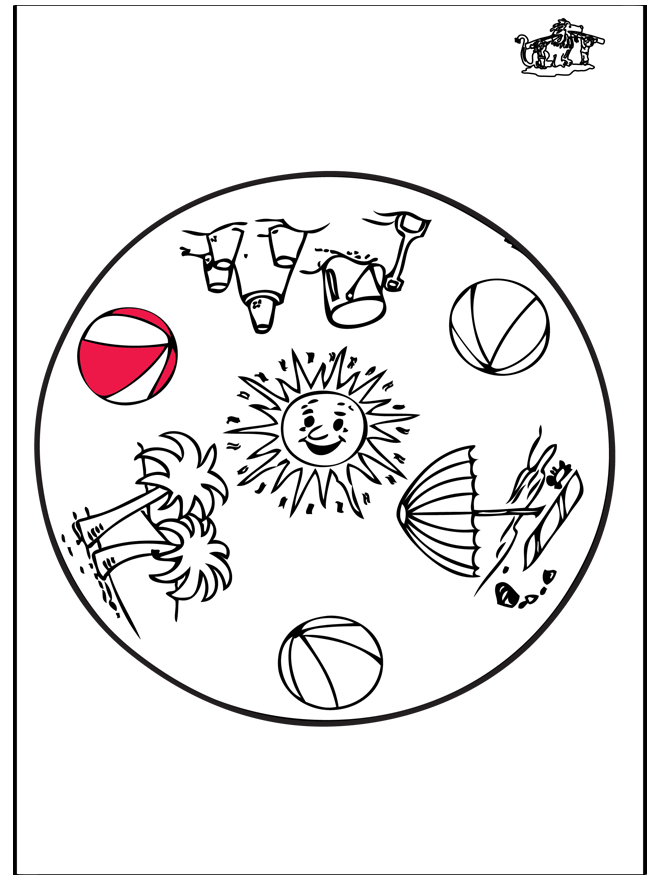 Zomer mandala - Kindermandala's